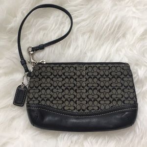 Authentic Black Coach Wristlet
